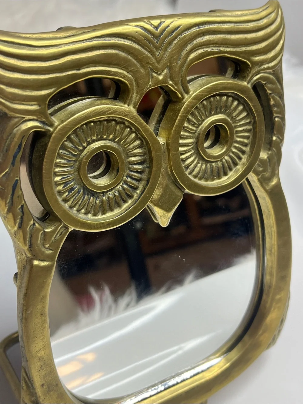 Gucci Brass Owl Mirror - Gold Tone